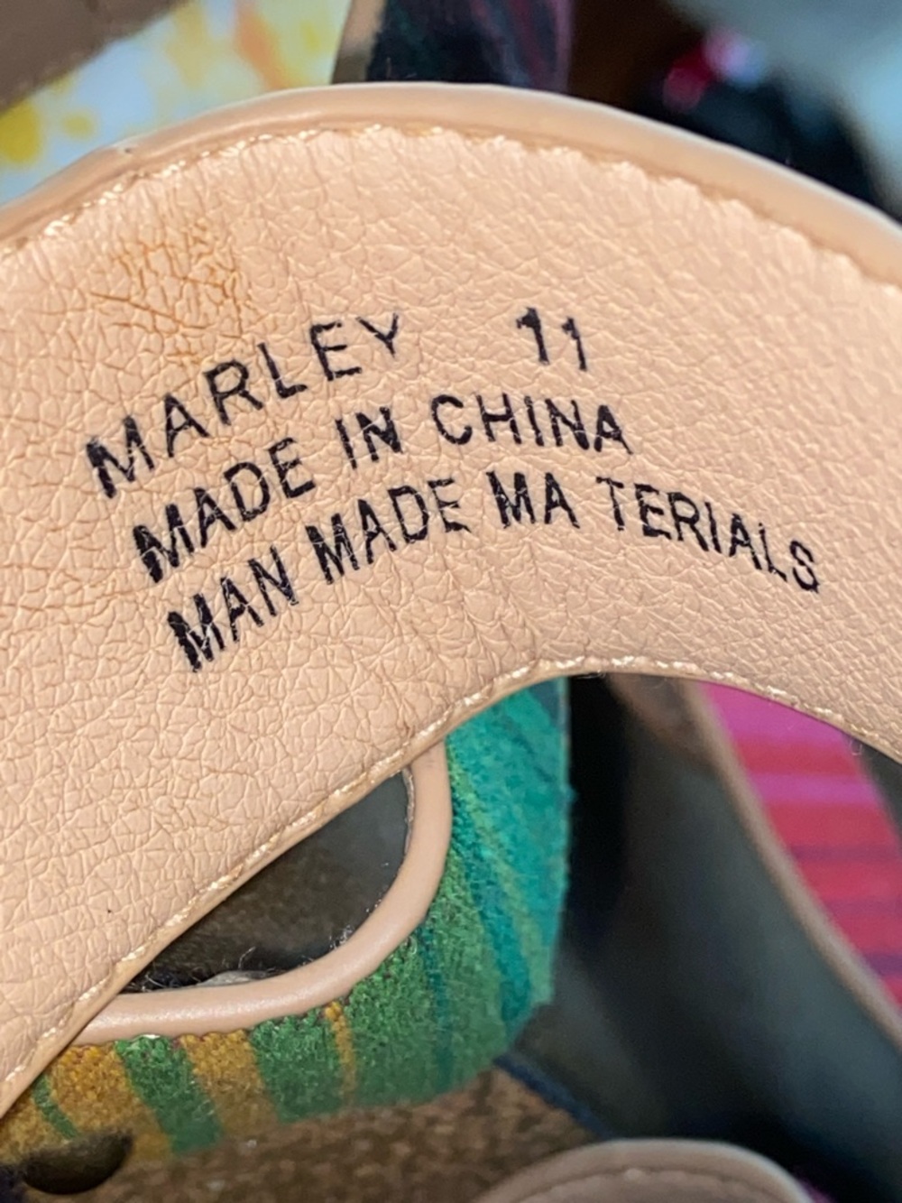 MARLEY REGGAE PLATFORM SANDALS Boutique Striped cork Summer Festival - Picture 6 of 7